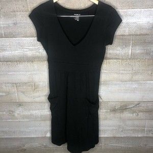 Old Navy small black midi front pocket midi comfort lounge casual dress